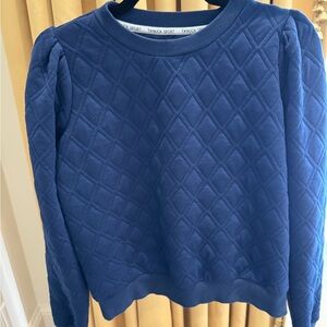 Navy Quilted Sweatshirt by Tuckernuck